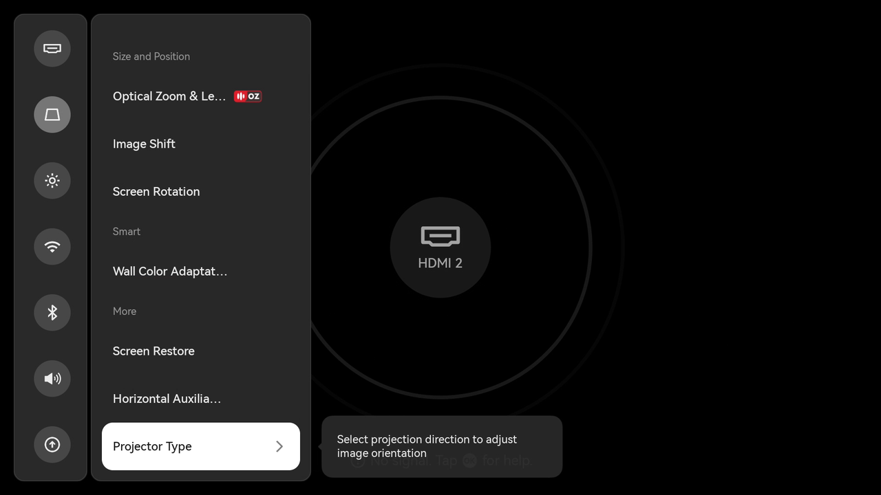 02How do I change the projection type on the TITAN Noir Series projector.png