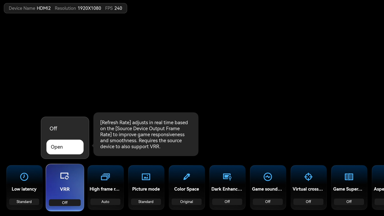 03How do I enable VRR on the TITAN Noir Series projector.png