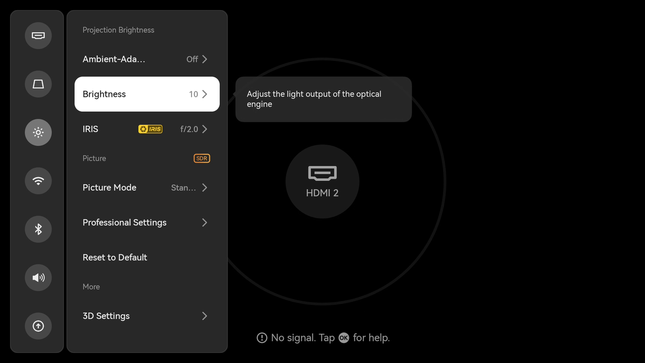 02How do I adjust brightness on the TITAN Noir Series projector.png