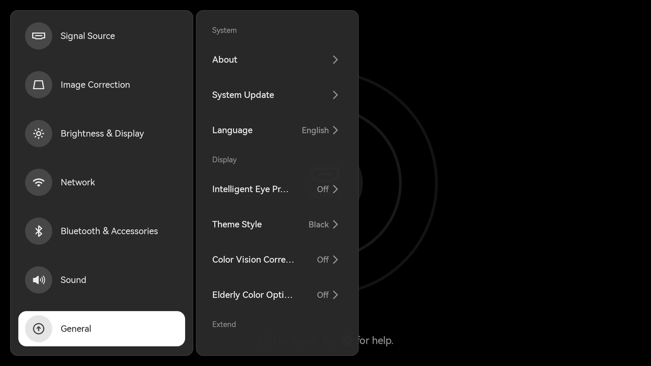 01How do I configure power settings on the TITAN Noir Series projector.png