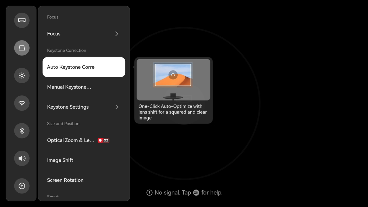 01Auto Keystone Correction is not responding on the TITAN Noir Series.png