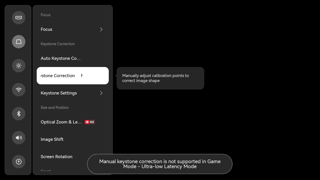 01Keystone settings unavailable in HDMI mode on the TITAN Noir Series.png
